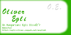 oliver egli business card